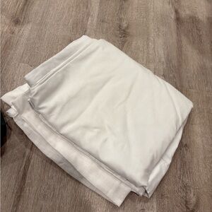 Set of 2 White Curtains thick floor length